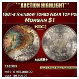 1881-s Morgan Dollar Rainbow Toned Near Top Pop $1