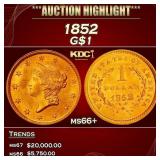 1852 Gold Dollar $1 ms66+ SEGS
