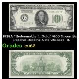 1928A $100 Green Seal Federal Reserve Note "Redeem