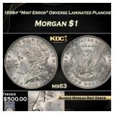 PCGS 1898-p *Mint Error* Obverse Laminated Planche