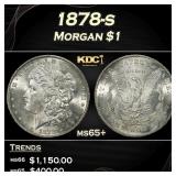 1878-s Morgan Dollar $1 Grades ms65+