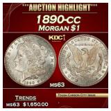 1890-cc Morgan Dollar $1 ms63 USCG