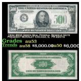 1934 $500 Green Seal Federal Reserve Note Presiden