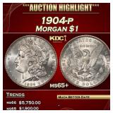 1904-p Morgan Dollar $1 ms65+ SEGS