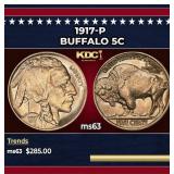1917-p Buffalo Nickel 5c Grades ms63