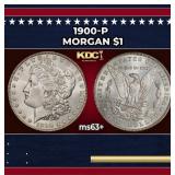 1900-p Morgan Dollar $1 Grades ms63+