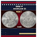 1896-p Morgan Dollar $1 Grades ms63