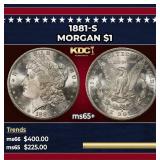 1881-s Morgan Dollar $1 Grades ms65+