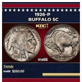 1926-p Buffalo Nickel 5c Grades ms66