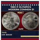 1983-p Olympics Modern Commem Dollar $1 ms70 SEGS