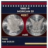 1885-p Morgan Dollar $1 Grades ms66