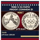 1988-s Olympic Proof Modern Commem Dollar $1 pr70