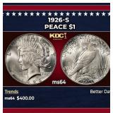 1926-s Peace Dollar $1 Grades ms64