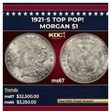 1921-s Morgan Dollar TOP POP! $1 ms67 SEGS