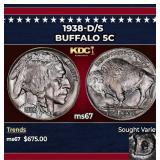 1938-d/s Buffalo Nickel 5c ms67 SEGS