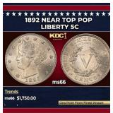 1892 Liberty Nickel Near Top Pop 5c ms66 SEGS