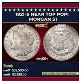 1921-s Morgan Dollar Near Top Pop! $1 ms66+ SEGS