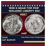 1939-s Walking Liberty Half Dollar Near Top Pop 50