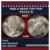 1926-s Peace Dollar Near Top Pop $1 ms66+ SEGS