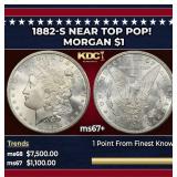 1882-s Morgan Dollar Near Top Pop! $1 Grades ms67+