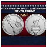 Statue of Liberty Style - 1 oz Silver Round Round