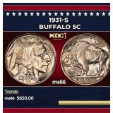 1931-s Buffalo Nickel 5c Grades ms66