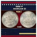 1896-p Morgan Dollar $1 Grades ms63