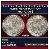 1921-s Morgan Dollar Near Top Pop! $1 ms66+ SEGS