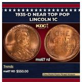 1935-d Lincoln Cent Near Top Pop 1c ms67 rd SEGS