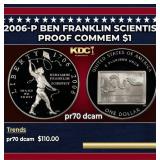 2006-P Ben Franklin Scientist Proof Modern Commem