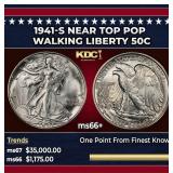 1941-s Walking Liberty Half Dollar Near Top Pop 50