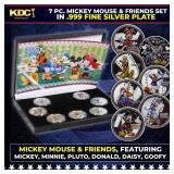 7 Coin Mickey Mouse & Friends .999 Fine Silver Pla