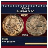 1930-s Buffalo Nickel 5c ms66 SEGS