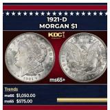 1921-d Morgan Dollar $1 Grades ms65+