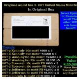 Original sealed box of 5x 1977 United States Mint
