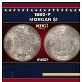 1880-p Morgan Dollar $1 Grades ms62+