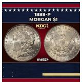 1888-p Morgan Dollar $1 Grades ms62+