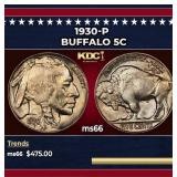 1930-p Buffalo Nickel 5c Grades ms66