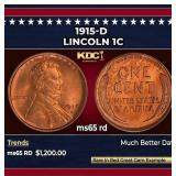 1915-d Lincoln Cent 1c ms65 rd SEGS