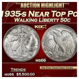 1935-s Walking Liberty Half Dollar Near Top Pop 50