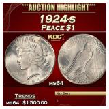 1924-s Peace Dollar $1 ms64 SEGS