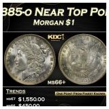 1885-o Morgan Dollar Near Top Pop $1 ms66+ SEGS
