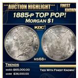 1885-p Morgan Dollar TOP POP! $1 ms68+ SEGS