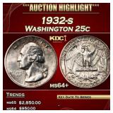 1932-s Washington Quarter 25c ms64+ SEGS