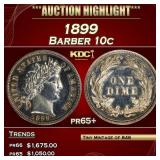 1899 Proof Barber Dime 10c pr65+ SEGS