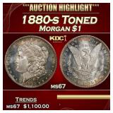 1880-s Morgan Dollar Toned $1 ms67 SEGS