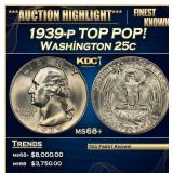 1939-p Washington Quarter TOP POP! 25c ms68+ SEGS