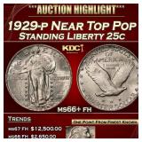 1929-p Standing Liberty Quarter Near Top Pop 25c m
