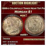 1888-o Morgan Dollar Colorfully Toned Near Top Pop