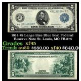 1914 $5 Large Size Blue Seal Federal Reserve Note